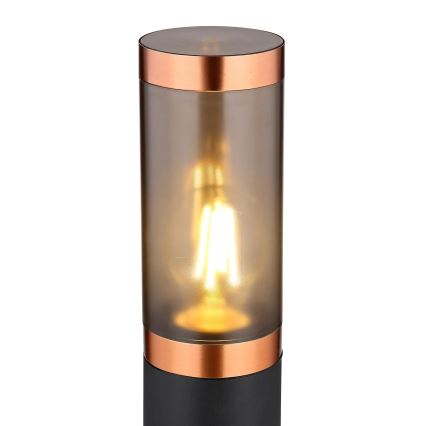Globo - Vonkajšia lampa 1xE27/23W/230V IP44 110 cm čierna/meď