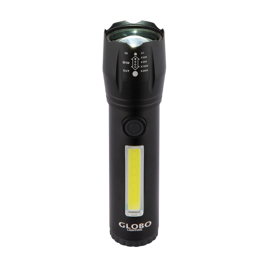 Globo - LED nabíjacia baterka LED/3W/5V + COB/3W 5500K 1200 mAh
