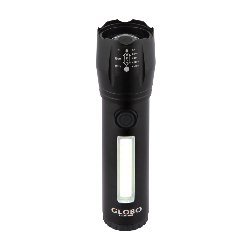 Globo - LED nabíjacia baterka LED/3W/5V + COB/3W 5500K 1200 mAh