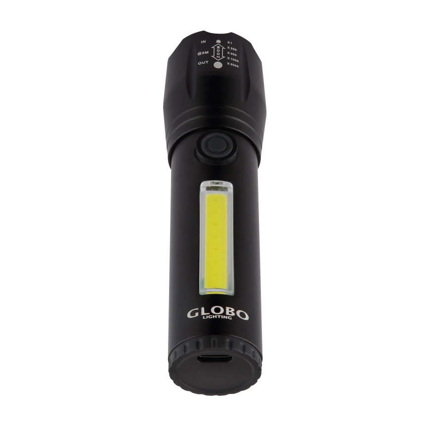 Globo - LED nabíjacia baterka LED/3W/5V + COB/3W 5500K 1200 mAh