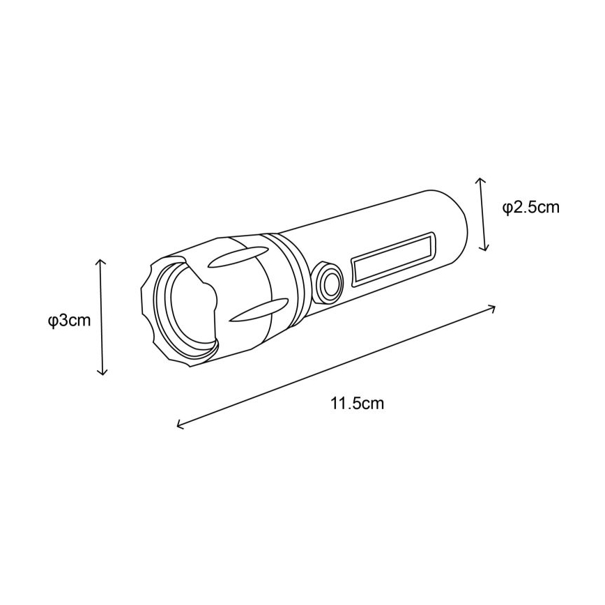 Globo - LED nabíjacia baterka LED/3W/5V + COB/3W 5500K 1200 mAh