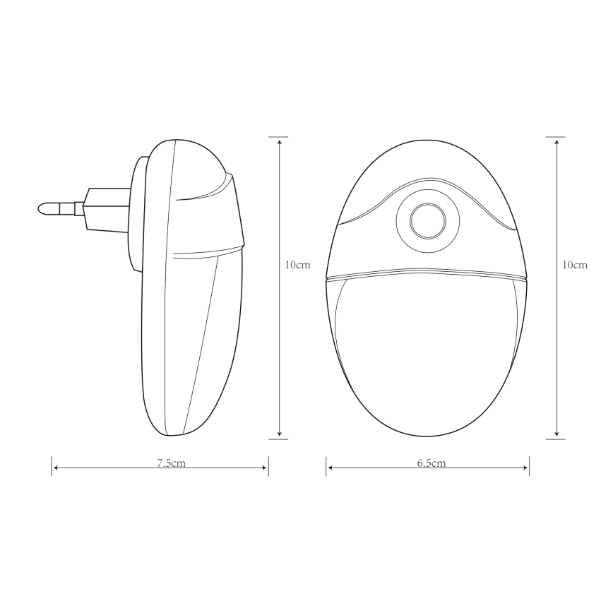 Globo - LED Orientačné svietidlo so senzorom do zásuvky 4xLED/0,6W/230V 6500K