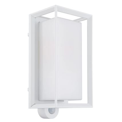 Globo - Vonkajšie nástenné svietidlo so senzorom 1xE27/60W/230V IP44 biela