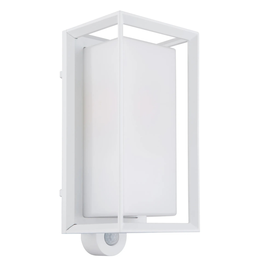 Globo - Vonkajšie nástenné svietidlo so senzorom 1xE27/60W/230V IP44 biela