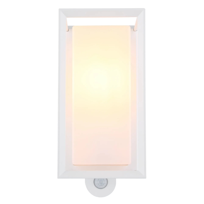 Globo - Vonkajšie nástenné svietidlo so senzorom 1xE27/60W/230V IP44 biela