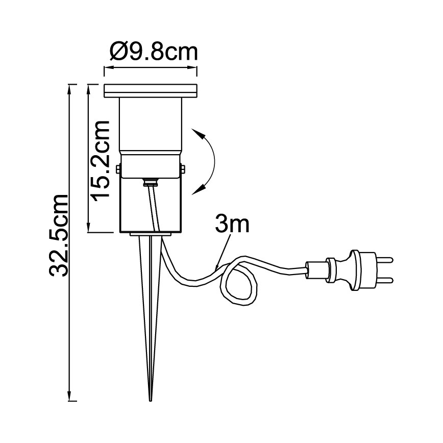 Globo - Vonkajšia lampa 1xGU10/35W/230V IP65