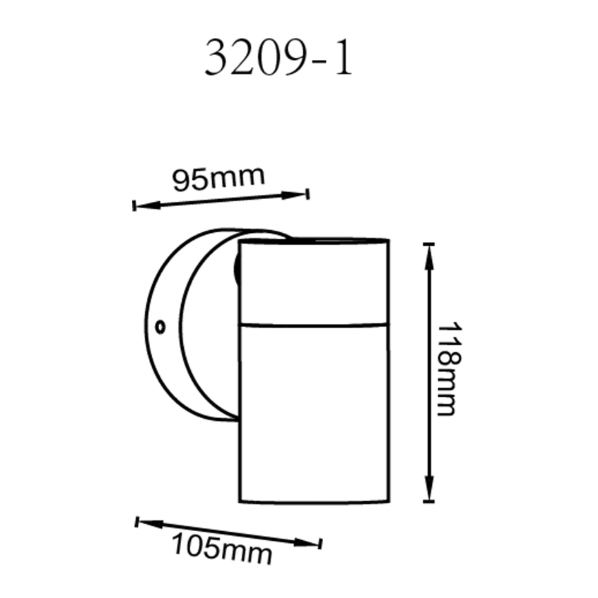 Globo - Nástenné bodové svietidlo 1xGU10/35W/230V