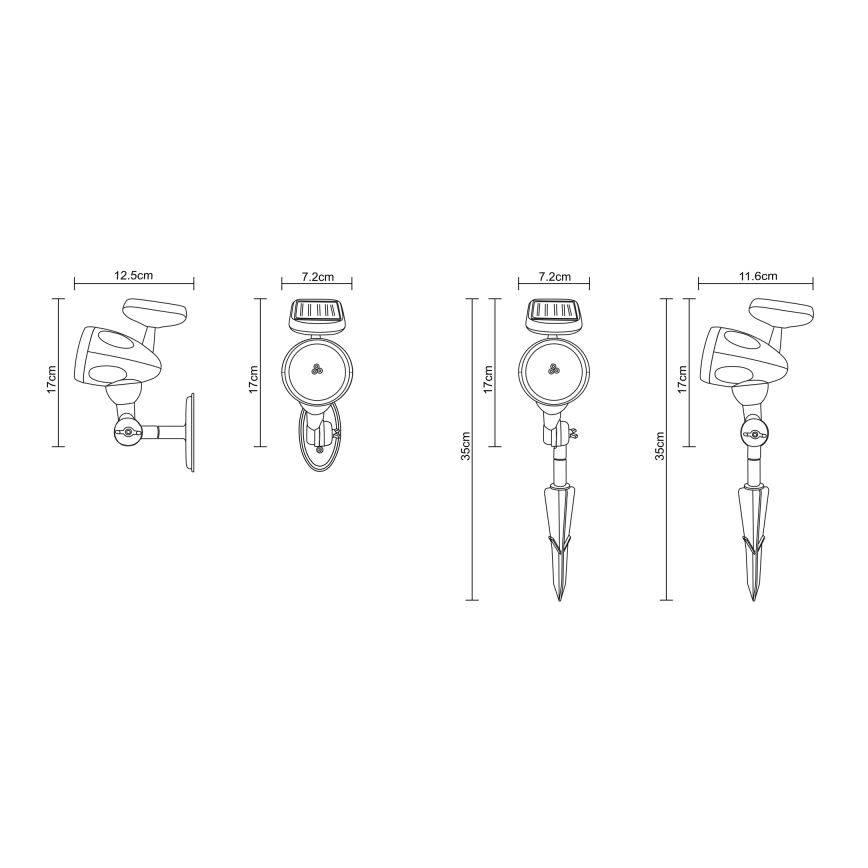 Globo - LED Solárne osvetlenie 3xLED/0,06W IP44
