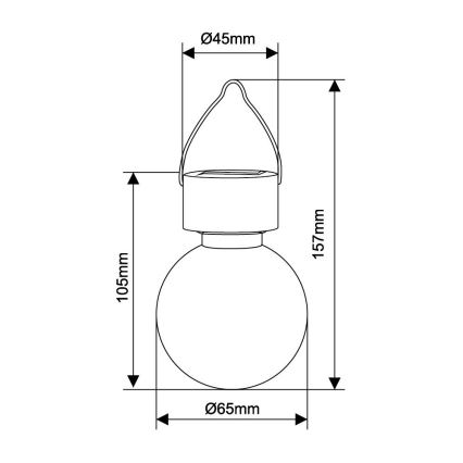 Globo 33056 - Solárne svietidlo 1xLED/0,06W/3,2V IP44 400 mAh