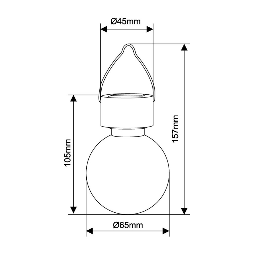 Globo 33056 - Solárne svietidlo 1xLED/0,06W/3,2V IP44 400 mAh