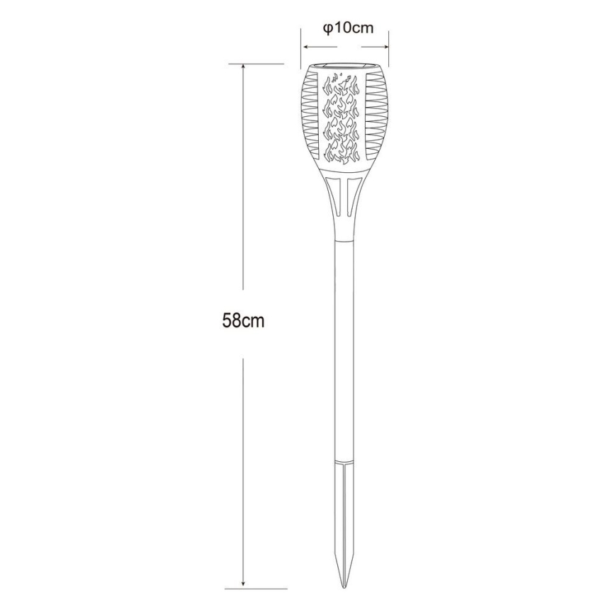 Globo - LED Solárna lampa 36xLED/0,1W/1,2V IP44