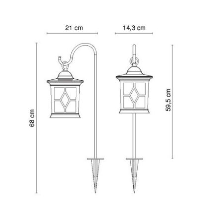 Globo - LED Solárna lampa LED/0,05W/3,2V IP44 300 mAh