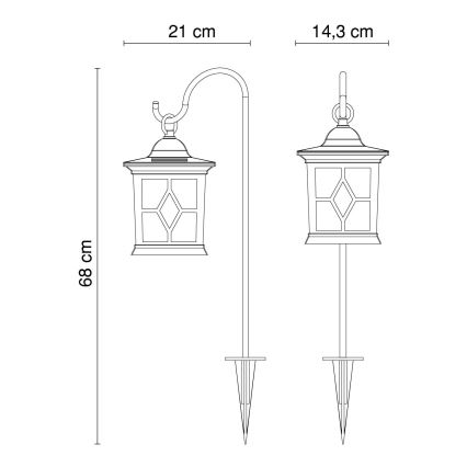 Globo - LED Solárne svietidlo LED/0,06W IP44 300 mAh