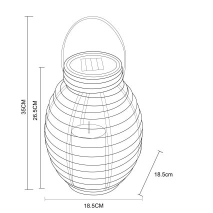 Globo - LED Solárne svietidlo LED/0,06W/3,2V IP44 200 mAh ratan