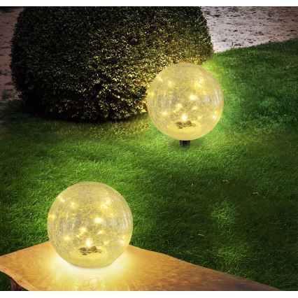 Globo - LED Solárna lampa 15xLED/0,06W/3,2V pr. 15 cm IP44