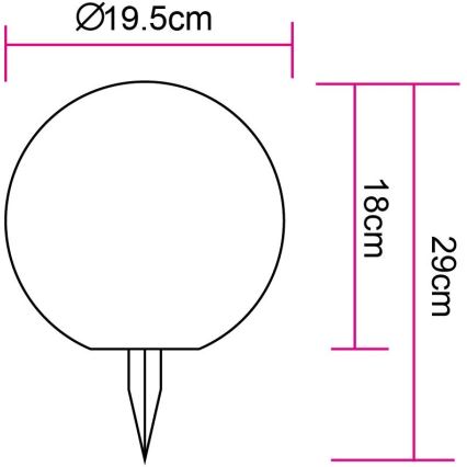 Globo - LED Solárna lampa 20xLED/0,06W/3,2V pr. 19,5 cm IP44