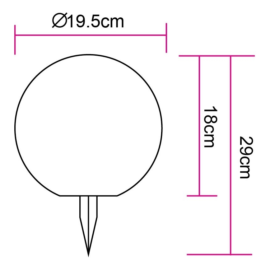 Globo - LED Solárna lampa 20xLED/0,06W/3,2V pr. 19,5 cm IP44