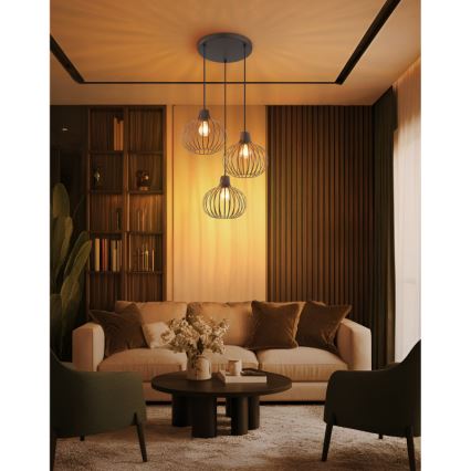 Globo - Závesný luster na lankách 3xE27/40W/230V