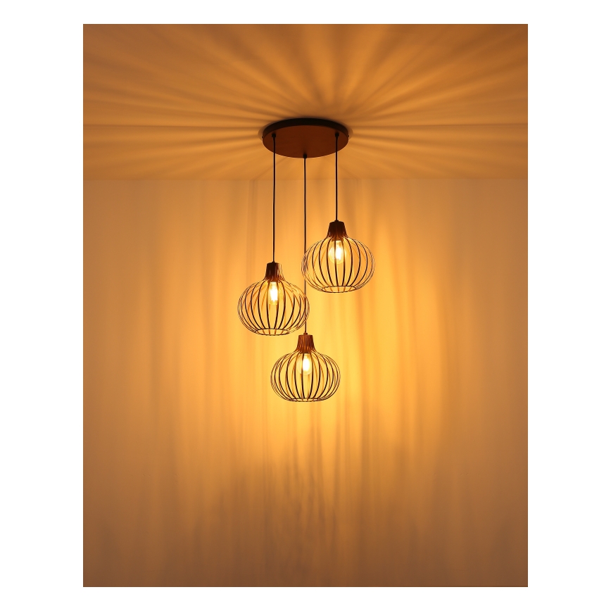 Globo - Závesný luster na lankách 3xE27/40W/230V
