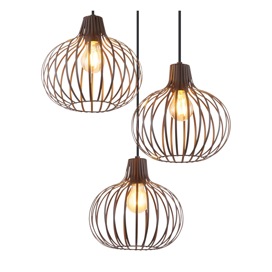 Globo - Závesný luster na lankách 3xE27/40W/230V