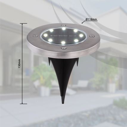 Globo - SADA 4x LED Solárne svietidlo LED/0,1W/3V IP44