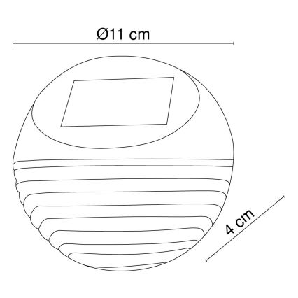 Globo - LED Solárne nástenné svietidlo 2xLED/0,06W/1,2V IP44