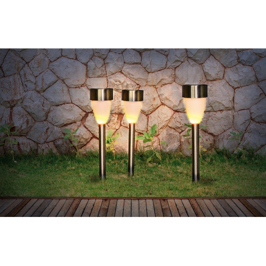 Globo - SADA 3x Solárna lampa 3xLED/0,06W/1,2V IP44 200 mAh