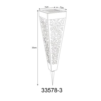 Globo - SADA 3x LED Solárna lampa LED/0,1W/3V IP44