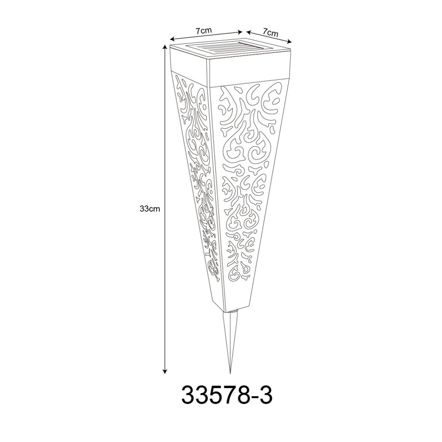 Globo - SADA 3x LED Solárna lampa LED/0,1W/3V IP44
