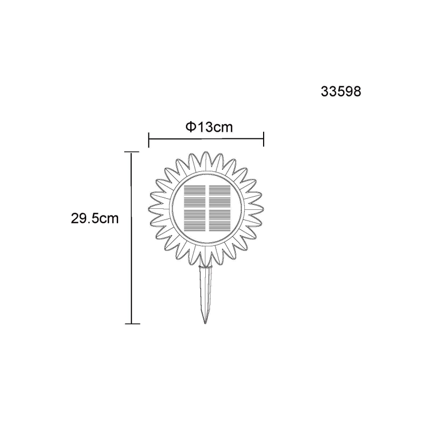 Globo - LED Solárne svietidlo LED/0,06W/3V slunečnice IP44 800 mAh