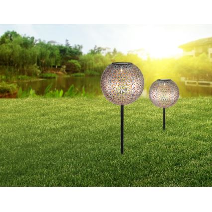 Globo - LED Solárne svietidlo LED/0,06W/1,2V strieborná IP44 180x540 mm