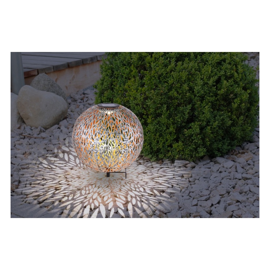 Globo - LED Solárne svietidlo LED/0,06W/1,2V strieborná IP44 270x380 mm