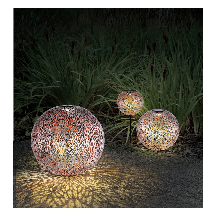 Globo - LED Solárne svietidlo LED/0,06W/1,2V strieborná IP44 270x380 mm