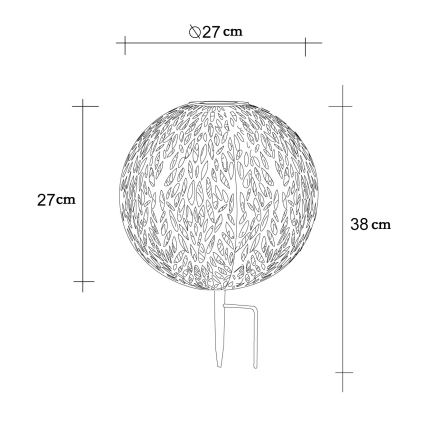 Globo - LED Solárne svietidlo LED/0,06W/1,2V hrdza IP44 270x380 mm