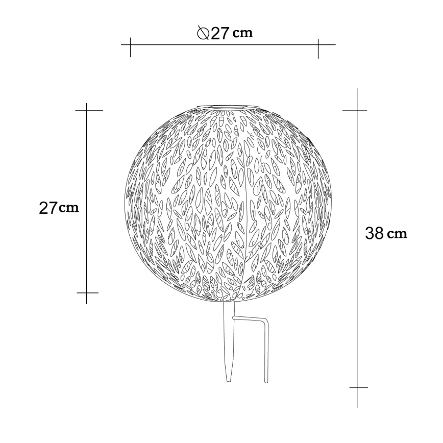 Globo - LED Solárne svietidlo LED/0,06W/1,2V hrdza IP44 270x380 mm