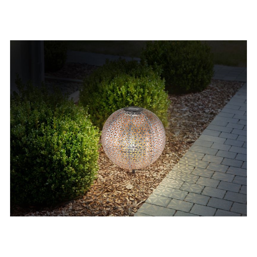 Globo - Solárne svietidlo LED/0,06W/1,2V strieborná IP44 270x380 mm