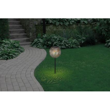 Globo - LED Solárne svietidlo LED/0,06W/1,2V strieborná IP44 185x540 mm