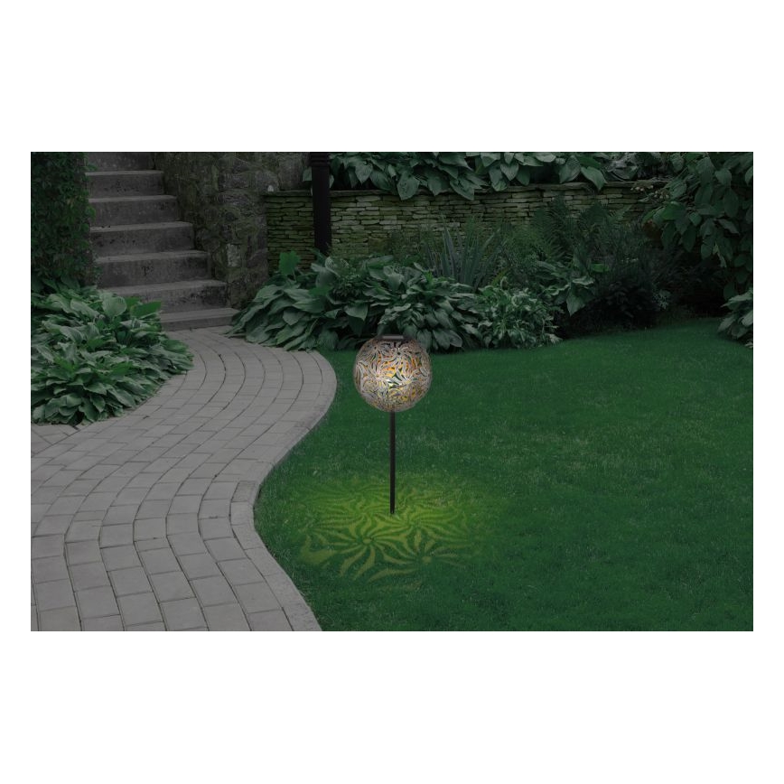 Globo - LED Solárne svietidlo LED/0,06W/1,2V strieborná IP44 185x540 mm
