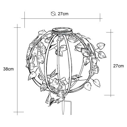 Globo - LED Solárne svietidlo LED/0,06W/1,2V IP44