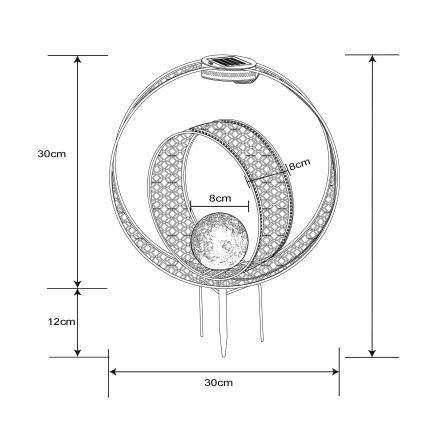 Globo - LED Solárne svietidlo LED/0,06W/1,2V hrdza IP44