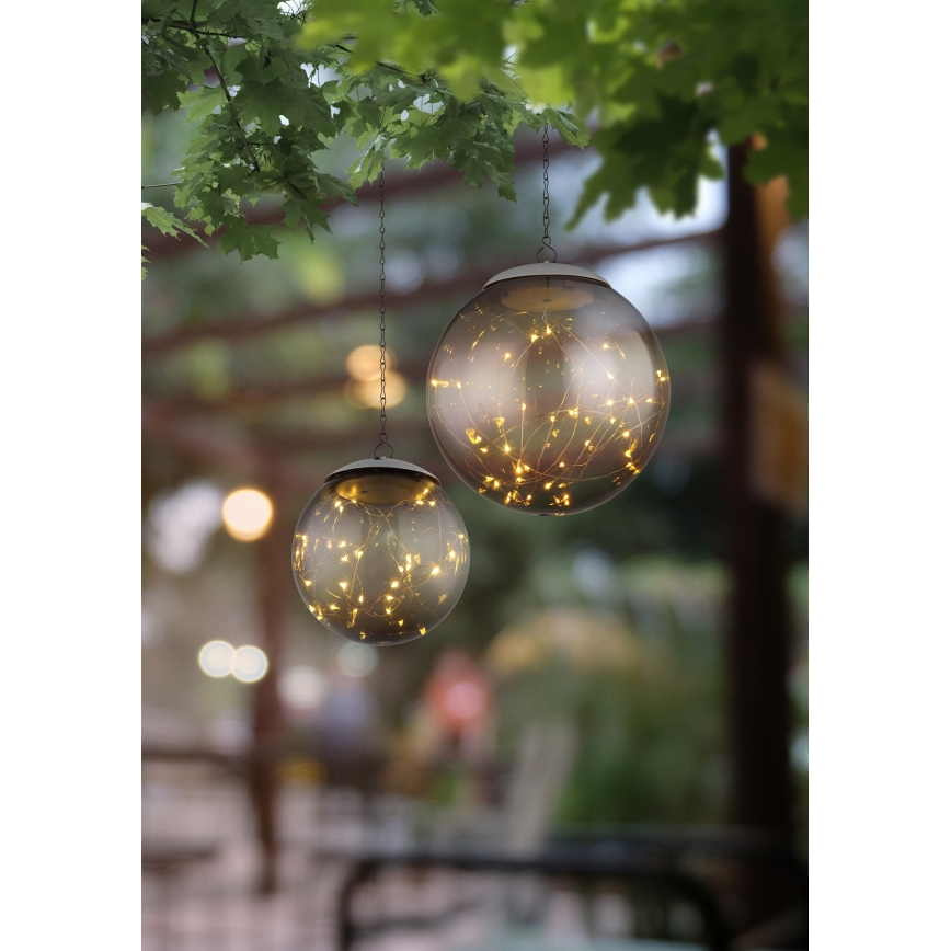 Globo - LED Solárny luster na reťazi 20xLED/0,06W/1,2V pr. 15 cm IP44 600 mAh