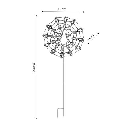 Globo - LED Solárne svietidlo 100xLED/0,06W/1,2V IP44