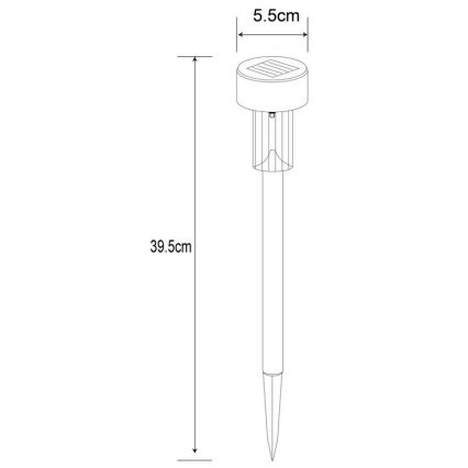 Globo - LED Solárna lampa LED/0,06W/1,2V IP44