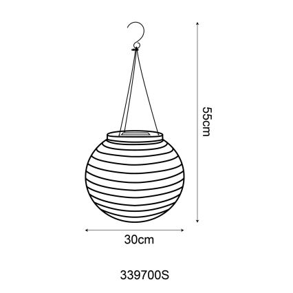 Globo - LED Závesné solárne svietidlo LED/0,5W/3V IP44 300 mAh béžová