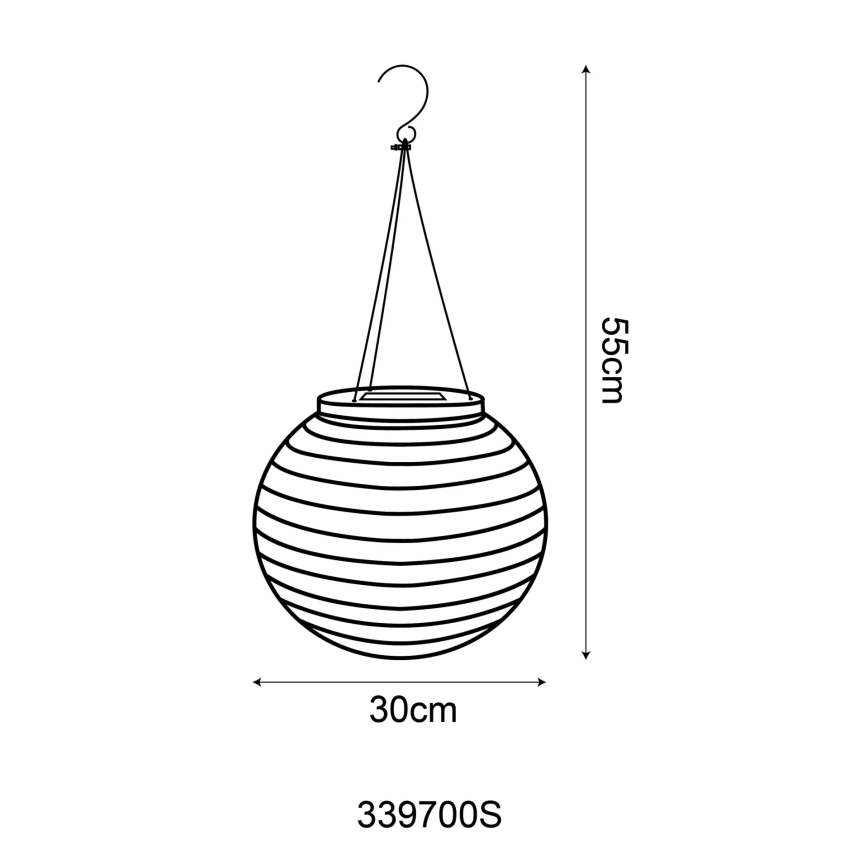 Globo - LED Závesné solárne svietidlo LED/0,5W/3V IP44 300 mAh béžová