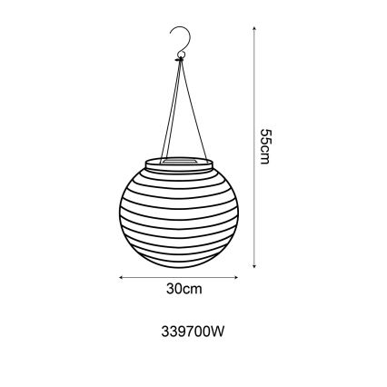 Globo - LED Závesné solárne svietidlo LED/0,5W/3V IP44 biela 300 mAh