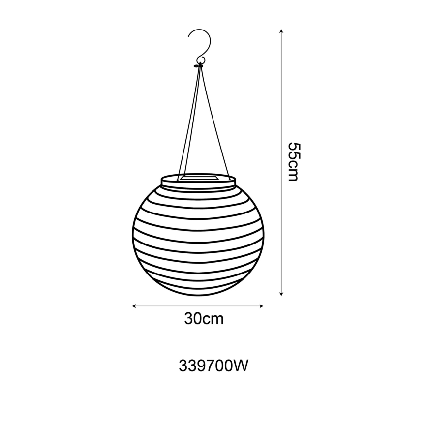 Globo - LED Závesné solárne svietidlo LED/0,5W/3V IP44 biela 300 mAh