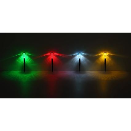 Globo - SADA 4x LED RGB Solárne svietidlo LED/0,05W/3V IP44
