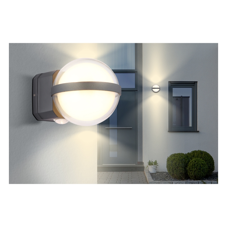 Globo - LED Vonkajšie nástenné svietidlo LED/12W/230V IP54 čierna