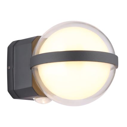 Globo - LED Vonkajšie nástenné svietidlo LED/12W/230V IP54 čierna